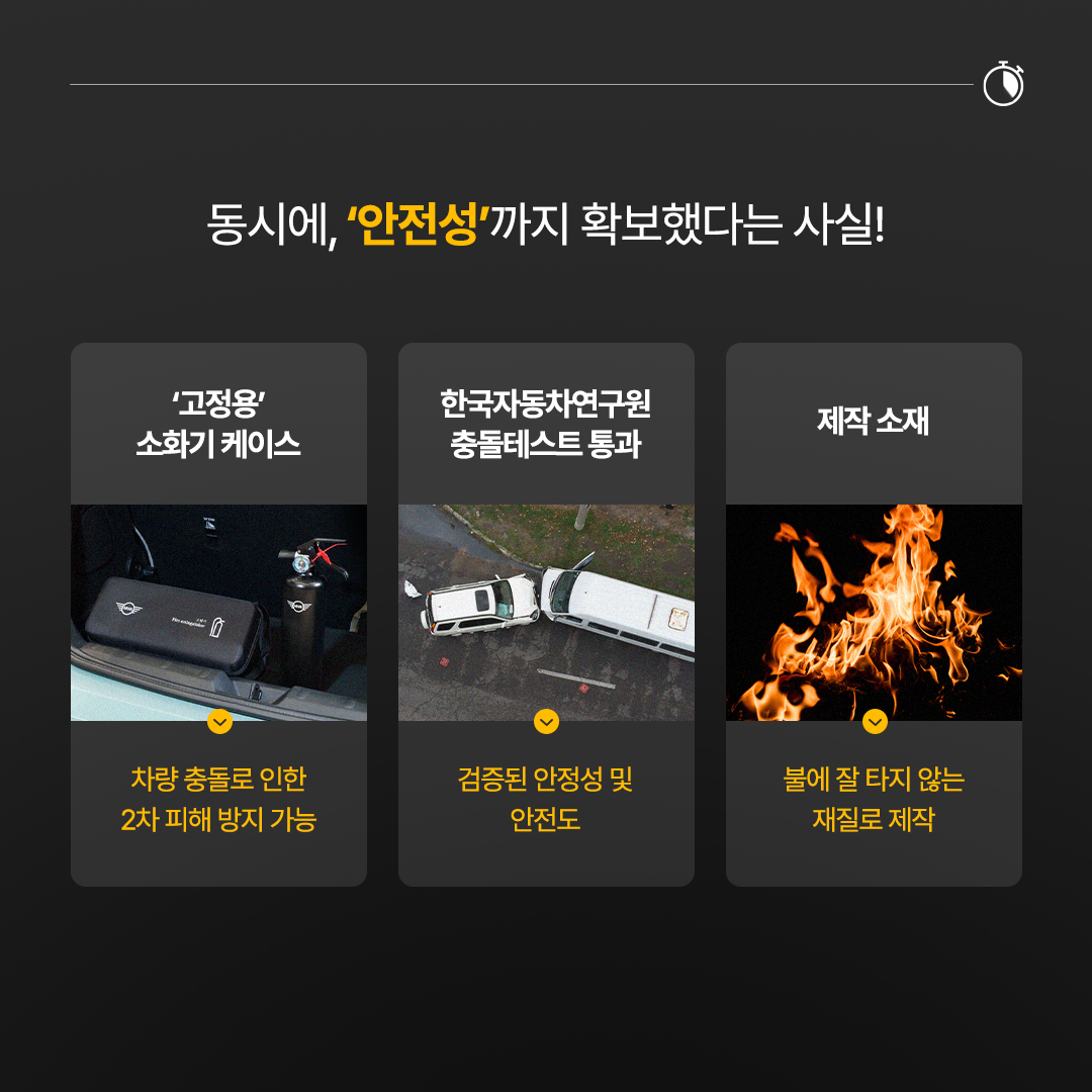 안정성을 확보한 BMW 차량용 소화기