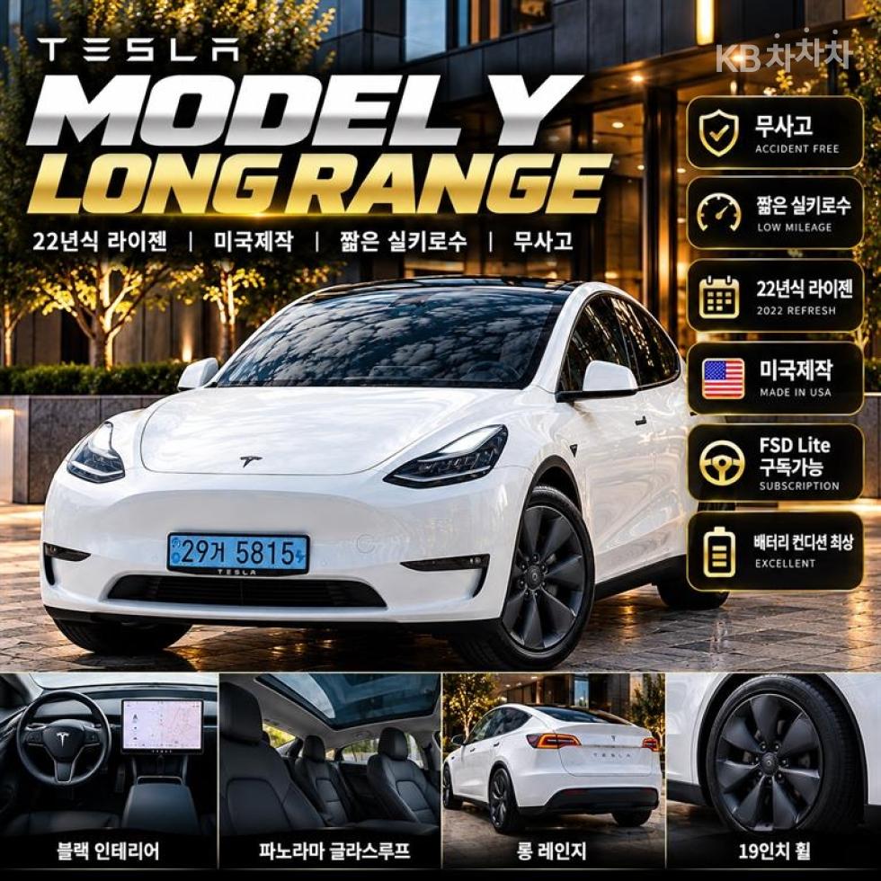 테슬라 모델 Y 2022년식 테슬라 Model Y Long Range